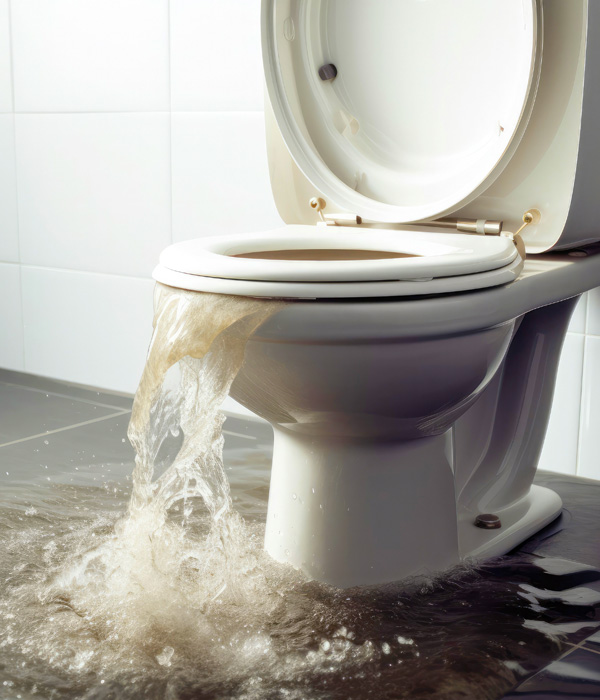 Overflowing toilet emergency plumbing service in NYC